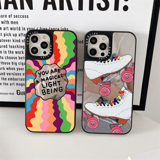Casetify เคสโทรศัพท์มือถือ TPU กันกระแทก ลายรองเท้าสเก็ตบอร์ด สีรุ้ง สําหรับ iPhone 14 Pro MAX 14 Plus 13 12 11 Pro MAX