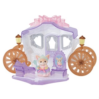 B[ส่งตรงจากญี่ปุ่น] Epoch Sylvanian Families Princess And Fashionable Carriage Set Frosty Crystal Ver. Japan