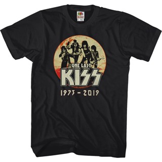 เสื้อยืดแขนสั้น 1973-2019 One Last KISS เสื้อโอเวอร์ไซ เสื้อยีด เสื้อยืด cotton เสื้อยืดตลก