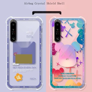 เคสโทรศัพท์มือถือแบบนิ่ม กันกระแทกสี่มุม ลายการ์ตูนหมี สําหรับ Sony Xperia1 IV IV 4