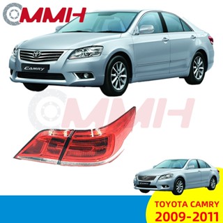 ไฟท้าย ไฟเบรก ไฟสัญญาณเตือน สําหรับ Toyota Camry ACV40 ACV41 2009-2011 เสื้อ​ไฟท้าย ไฟท้าย​แต่ง ไฟท้ายไฟเบรค​ ไฟเลี้ยว Taillamp Taillight ไฟท้าย​ พร้อมทับทิม ไฟท้ายกันชนหลังสําหรับ​ ทับทิมในฝาท้ายไฟท้าย