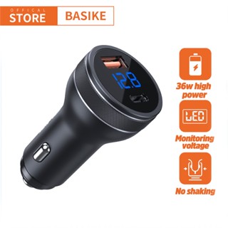 BASIKE ที่ชาร์จในรถ 36W 18W 15W ชาร์จเร็ว Car Charger หัวชาร์จในรถ 5V 3.1A QC 3.0 2ช่อง USB Quick Charge