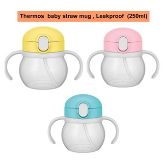 แก้วหัดดูด THERMOS  Baby Straw Mug, Baby Mug , Leakproof (250 ml) , นำเข้าญี่ปุ่น