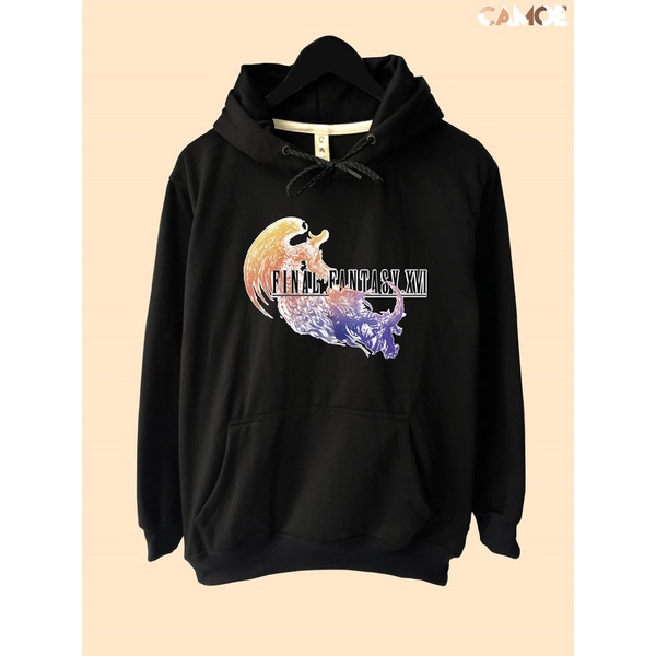 เสื้อแจ็คเก็ตมีฮู้ดโลโก้ Final Fantasy XVI FF 16