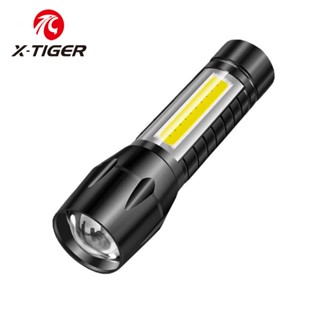 X-tiger XPE ไฟฉาย LED อลูมิเนียมอัลลอย ขนาดเล็ก แบบพกพา พร้อมไฟด้านข้าง