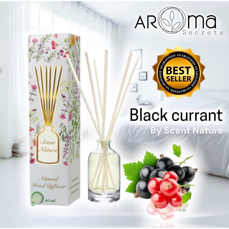💥ตัวดัง💥 แบล็คเคอแรนท์ Blackcurrant ก้านไม้หอมปรับอากาศ 50ml. Scent Nature เซนต์เนเจอร์