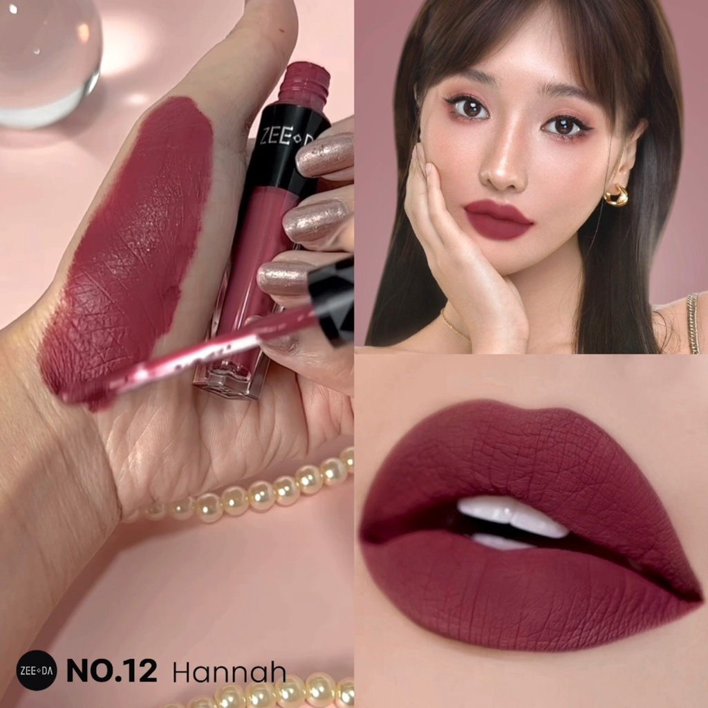 [#12 ] ZEEDA SILKY COAT LIP MATTE (ลิปกันน้ำ, ไม่ติด mask)
