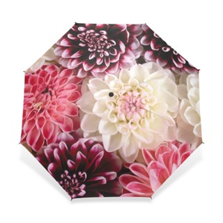 Beautiful Flower Printed Umbrella Rain Women Automatic Umbrella Three Folding Sun Protection Umbrella Male Portable Para