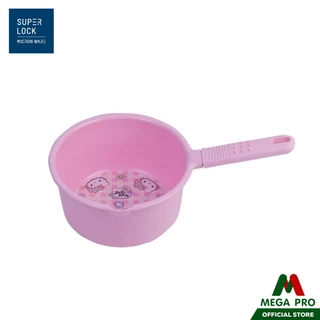 Megapro - Micronware ขันมีด้ามจับลายคิตตี้ รุ่น 5701 ลายลิขสิทธิ์ สีชมพู ขันน้ำพลาสติก ขันตักน้ำแบบหูจับ