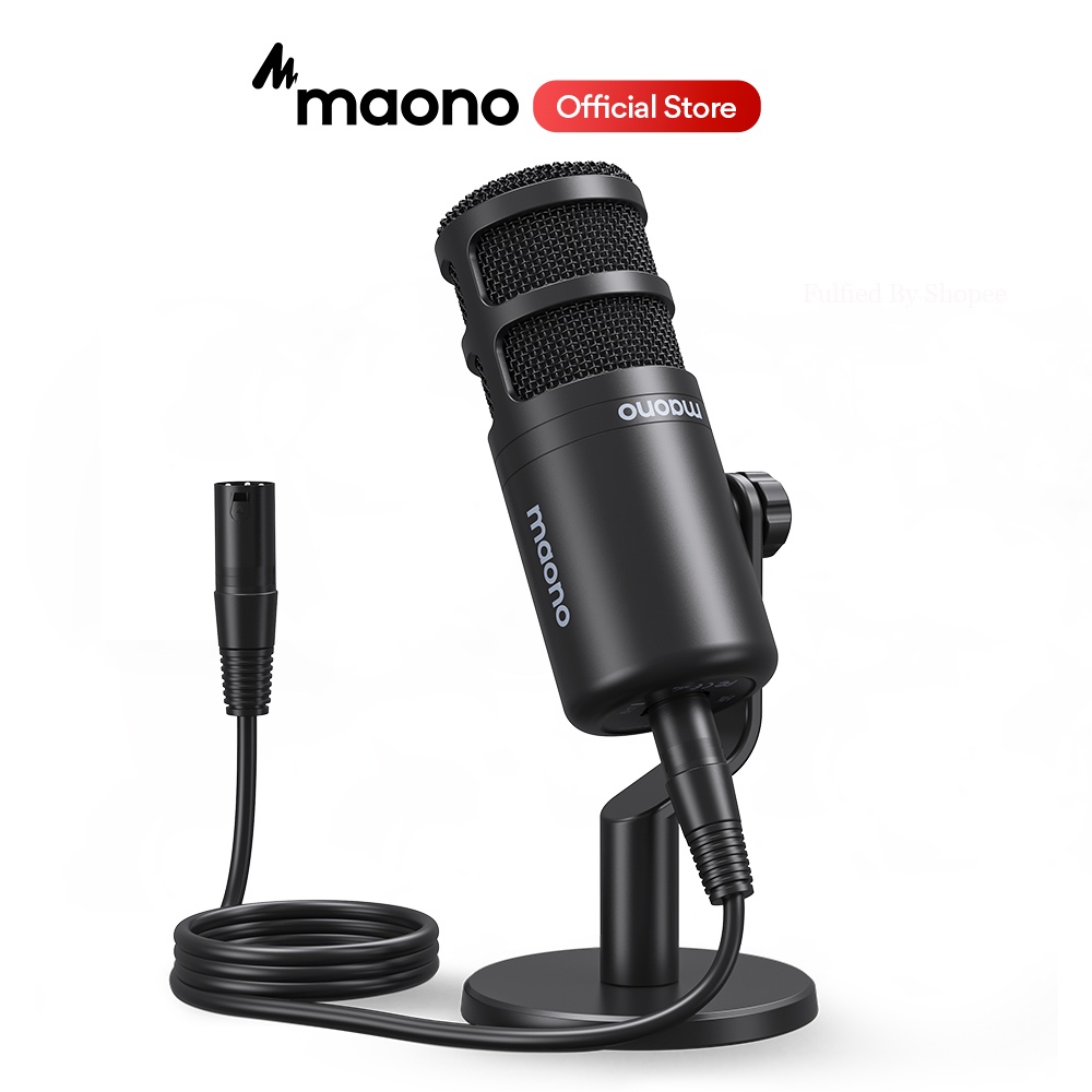 Maono PD100 ไมโครโฟนไดนามิก พอดคาสต์ XLR แบบมืออาชีพ สําหรับไลฟ์สตรีมมิ่ง พอดคาสต์ บันทึกเสียง อินเต