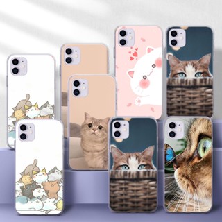 เคสโทรศัพท์มือถือแบบนิ่ม TPU ใส ลายการ์ตูนแมวน่ารัก ERT81 สําหรับ Redmi 9 POWER 10 10A 10C K40 Poco M4 Pro A3