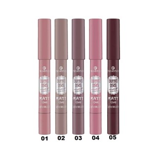 ของแท้/พร้อมส่ง Essence Butter Stick Matt Love 2.2g. เอสเซนส์ ลิปสติกแบบแท่งดินสอ เนื้อแมท เนียนนุ่ม