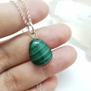 สร้อยคอเงินจี้หินมาลาไคต์ Malachite