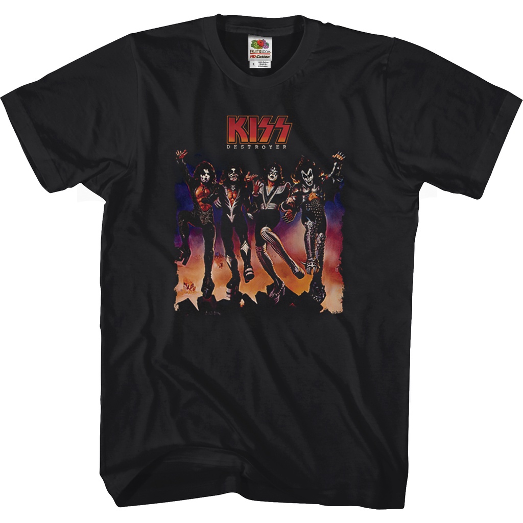 KISS Destroyer T-Shirt เสื้อผู้ชายเท่ เสื้อแฟชั่นผญ