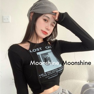 Moon  เสื้อครอป เสื้อสายเดี่ยว ย้อนยุค y2k 2022 NEW Unique High quality fashion Trendy S071187 36Z230909