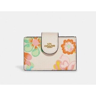 Used COACH แท้ 100% ACCORDION CARD CASE WITH DREAMY LAND FLORAL PRINT (COACH C8325)