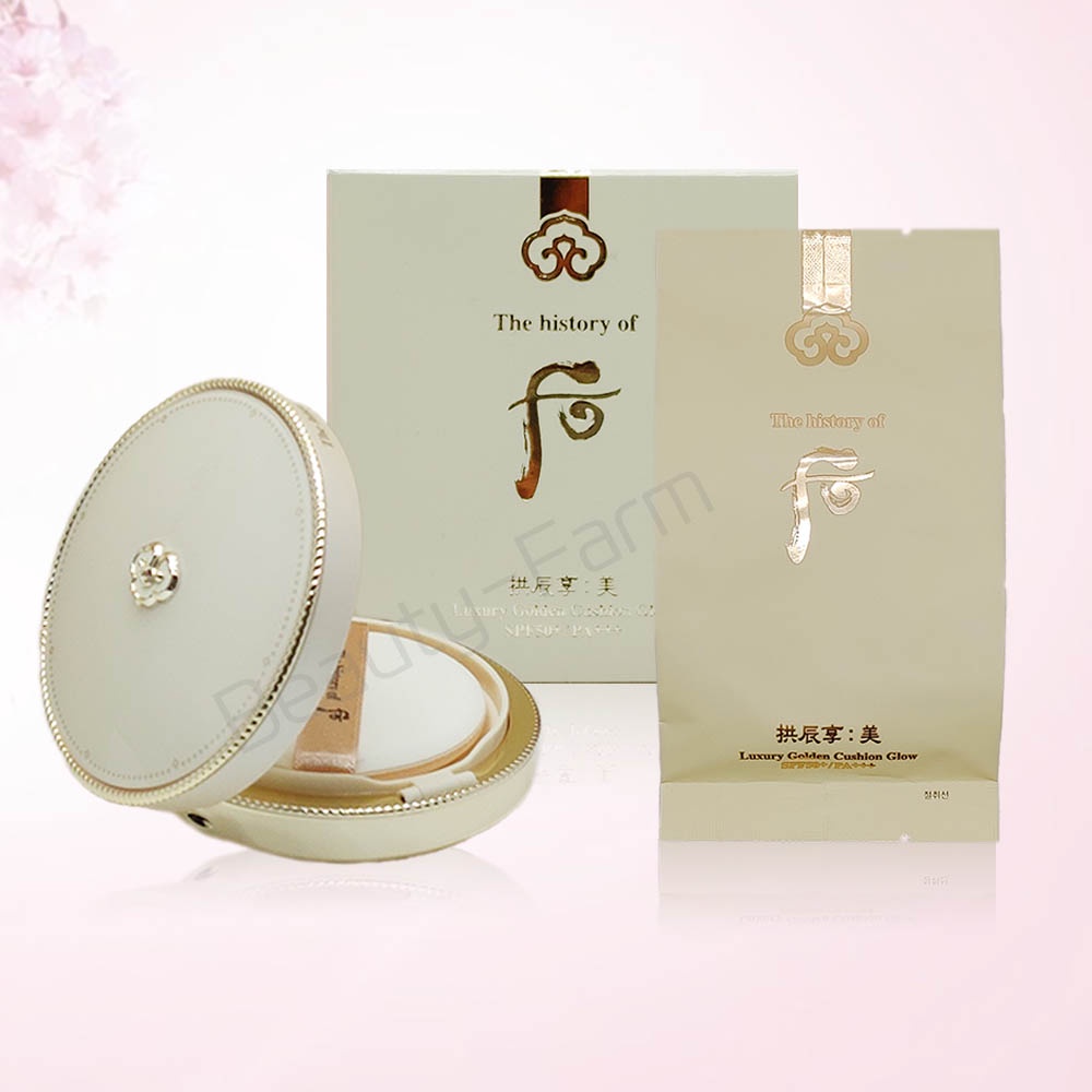 [The History of Whoo] Gongjinhyang Mi Luxury Golden Cushion Glow SPF50+ / PA+++ (อัพเกรดใหม่) #เบาะร