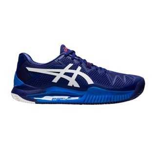 Asics Gel-Resolution 8  Dive Blue/White Mens Tennis Shoes รองเท้าเทนนิสผู้ชายแบรนด์แท้