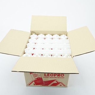 LEOPRO LP43022 กาวซิลิโคน สีขาว 270 g. (25หลอด/กล่อง)