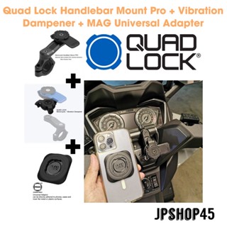 New!! Quad Lock Handlebar Mount Pro +MAG Universal Adapter + Vibration Dampener