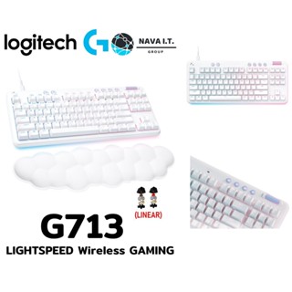 COINSคืน15%⚡FB9JMZV6⚡ LOGITECH G713 WHITE GAMING KEYBOARD (LINEAR) ประกัน 2 ปี