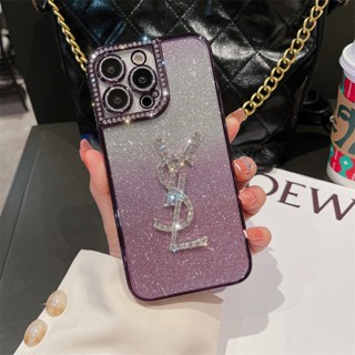 เคสโทรศัพท์มือถือ TPU นิ่ม กันตก ประดับเพชร คุณภาพสูง หรูหรา สําหรับ iPhone13 14 13 Pro max 14plus 14pro max