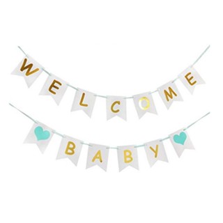 ธงแรกคลอด WELCOME BABY Flag for Baby Boy