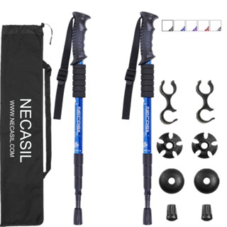 Outdoor Climbing Stick 2Pcs/pair Trekking Accessories Retractable Cane for Nature Hiking Walking Poles Tourism Camping E