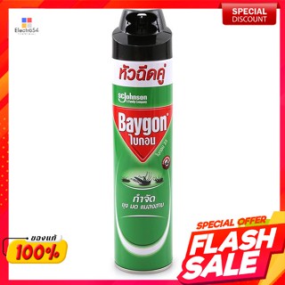 ไบกอน สเปรย์กำจัดยุง มด แมลงสาบ สูตรสีเขียว 600 มล.Baygon Mosquito Killer Ant Cockroach Spray Green Formula 600 ml.