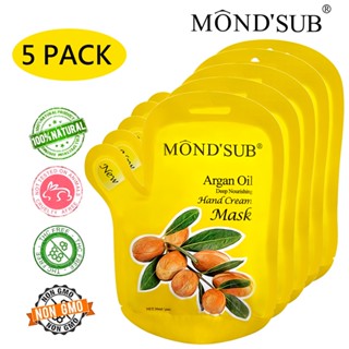 5 Pair Argan Oil Hand Cream Mask Hydrating Deep Nourishing Intense Repair Dry Skin Callus Chap Darkness Pigmentation Tre