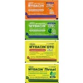 Mybacin Zinc มายบาซิน ซิงค์ เม็ดอมผสมซิงค์ รสส้ม, มะนาว, มิ้นต์โธร์ท, มิ้นโอทีซี, ฟ้า(ทริปเปิ้ลมิ้นท์), เขียว(แอปเปิ้ล)