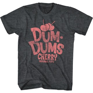 Cherry Original Pops Dum-Dums T-Shirt เสื้อคู่วินเทจ เสื้อคนอ้วน เสื้อคู่วินเทจ เสื้อยืด oversize