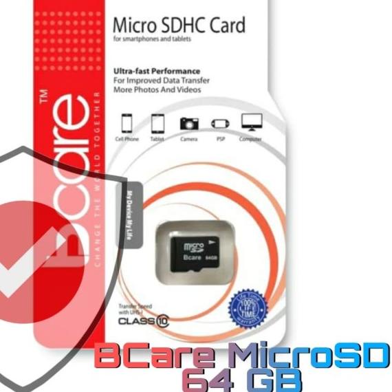 Bcare การ์ดหน่วยความจํา MicroSD 64GB / การ์ดหน่วยความจํา Micro SDHC ดั้งเดิม