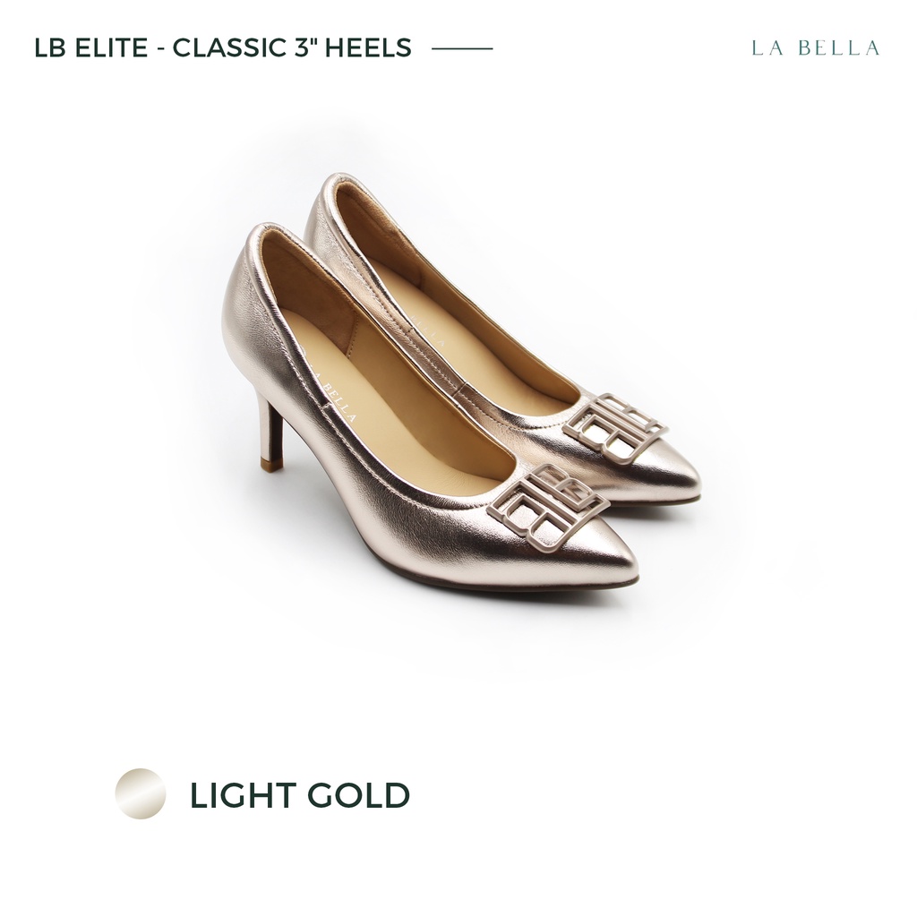LA BELLA รุ่น LB ELITE CLASSIC 3 HEELS - LIGHT GOLD