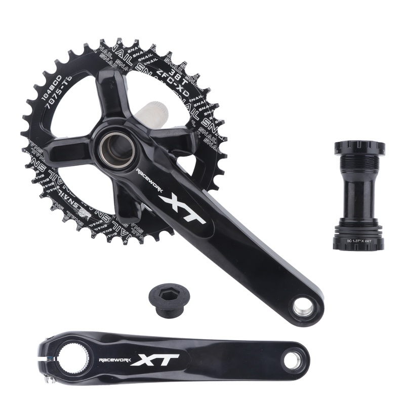 Mtb Crankset 104BCD 170 มม./175 มม.XT Crank แคบกว้าง Chainring 32/34/36/38/40/42T Mountain จักรยาน Crank พร้อมวงเล็บด้านล่าง