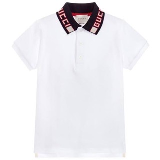 Gucci teen white logo polo shirt (size12)