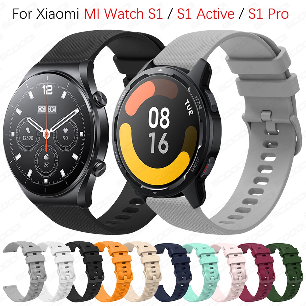 สายนาฬิกาข้อมือซิลิโคน แบบนิ่ม สําหรับ Xiaomi MI Watch S1 Active MI Watch Color Sport 2 Sport SmartBand