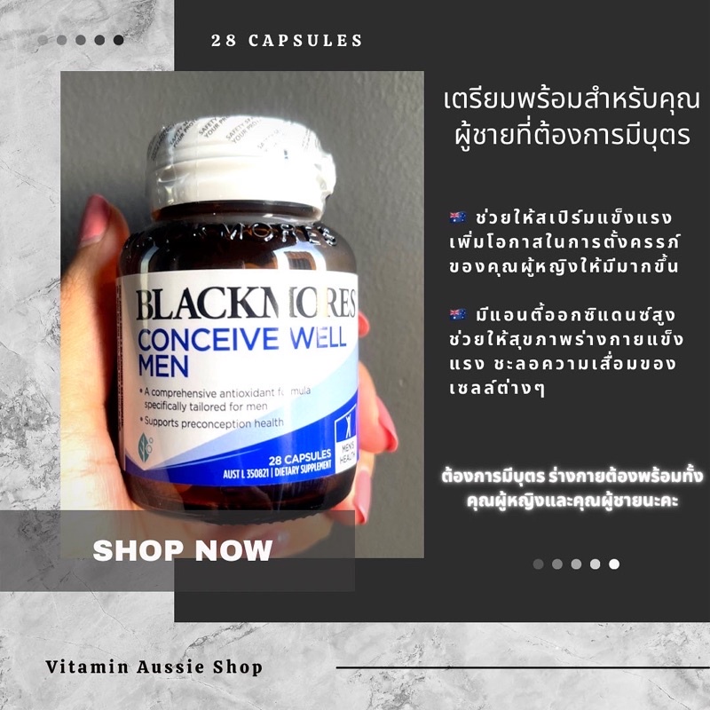 Blackmores Conceive Well Men 28 Capsules exp. 2/26