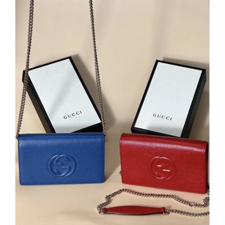 🤩New Gucci Soho WOC มีสีแดง /น้ำเงิน💙💖
สายโซ่ถอดได้ ถือ เป็นclutch นะคะ