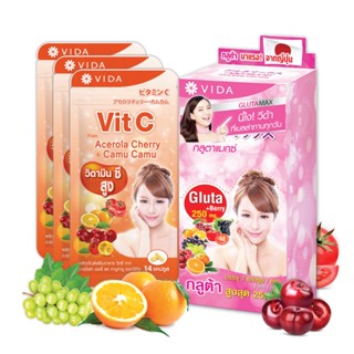 [2nd Set Medium] Glutamax 7 Capsules 3 Sac. x Vit C From Acerola Cherry And CamuCamu 14 Capsules 3 Sac.