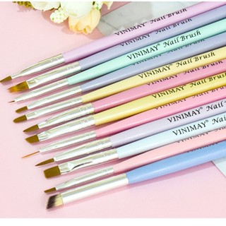 12 Painting Nail Brush Set Gradient Nail Art Line Brush Crystal Acrylic Thin Liner Drawing Pen Tool for Extending UV Gel