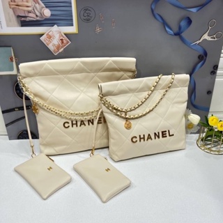 Chanel 22 MM สีครบหนังสวย งานหนังผสมมีน้ำหนักนิดหน่อย ขนาดไซร์ 12-14