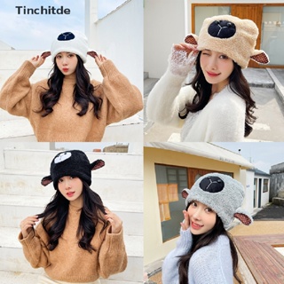 [Tinchitde] หมวกบีนนี่ ผ้าขนแกะนิ่ม ลายการ์ตูนสัตว์น่ารัก ให้ความอบอุ่น แฟชั่นฤดูใบไม้ร่วง ฤดูหนาว [Preferred]