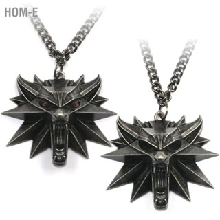 BHom-E The Witcher 3 Wolf Medallion สร้อยคอ จี้หัวไวกิ้ง ป้องกันรอยขีดข่วน ของขวัญ สําหรับทุกวัน