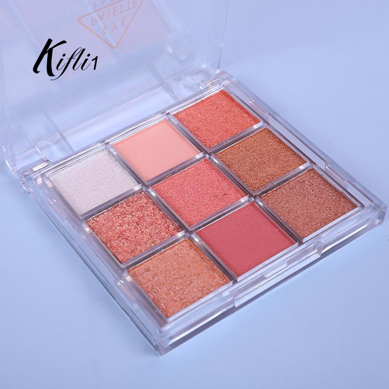 🌸kifli1🌸พาเลตต์อายแชโดว์ชิมเมอร์ เนื้อแมตต์ กลิตเตอร์ ติดทนนาน กันน้ํา แบบพกพา 9 สี สําหรับแต่งหน้า 2024 - รูปที่ 5