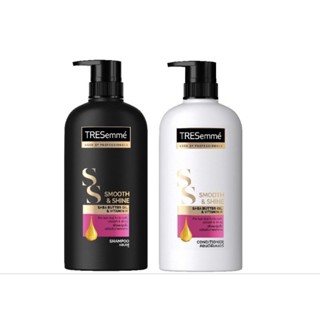 TRESemme เทรซาเม่ แชมพู + ครีมนวดผม ขนาด 400 - 450 มล. สีชมพู บำรุงผมลื่น เงางาม