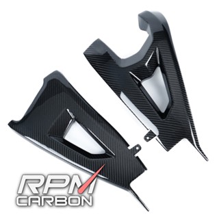 Kawasaki ZX-10R 2016+ Carbon Fiber Swingarm Covers Protectors in Carbon Fiber