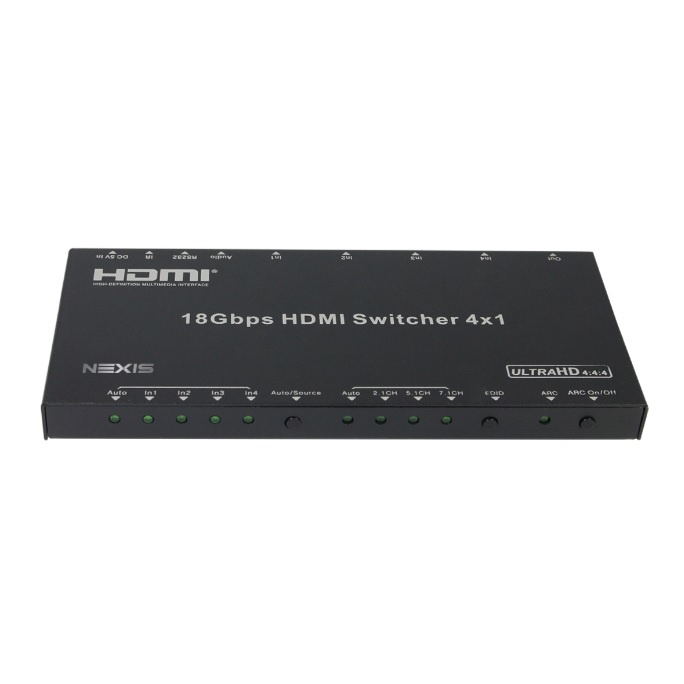 NEXIS HSW41A HDMI Switch สวิทช์สลับสัญญาณภาพ HDMI  4 input ออก 1 output รองรับ 4K และภาพ 3D
