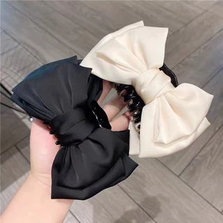 double-sided bow clip กิ๊บหนีบผมโบว์ยักษ์ ผ้าซาตินใหญ่มาก ขนาดโบว์ 15cm. กิ๊บหนีบผม กิ๊บติดผม