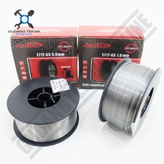 Kawat Las MIG E71T-GS 0.8mm 1mm 1Kg REDBO / Flux Core Wire Gasless Kawat Las Tanpa Gas CO2 E71T-GS 0.8 mm 1 mm 1 Kg REDBO